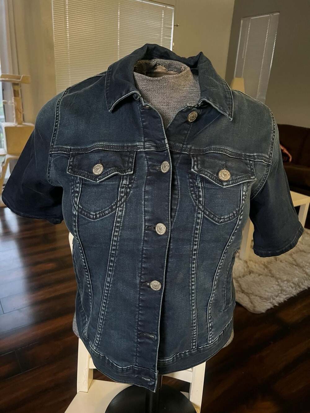 Torrid Dark Wash Short Sleeve Denim Jacket